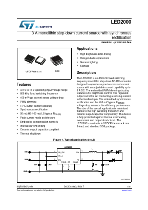 LED2000 Datasheet PDF STMicroelectronics