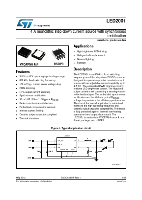 LED2001PUR Datasheet PDF STMicroelectronics