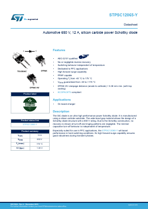 STPSC12065-Y Datasheet PDF STMicroelectronics