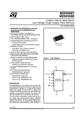 M29W008B-150N5TR Datasheet PDF STMicroelectronics