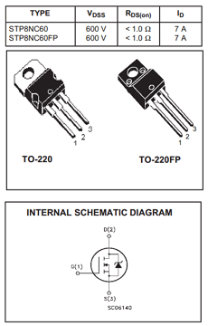 STP8NC60 Datasheet PDF STMicroelectronics