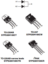 STPS30H100CT Datasheet PDF STMicroelectronics