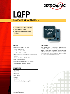LQFP-48L Datasheet PDF STATS ChipPAC, Ltd.