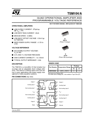 TSM104D Datasheet PDF STMicroelectronics