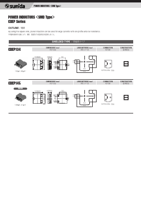CDEP145-2R7MB Datasheet PDF Sumida Corporation