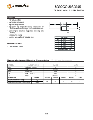 80SQ030 Datasheet PDF SUNMATE electronic Co., LTD