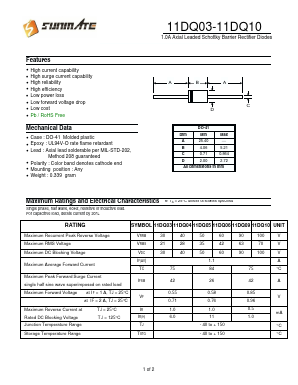 11DQ03 Datasheet PDF SUNMATE electronic Co., LTD