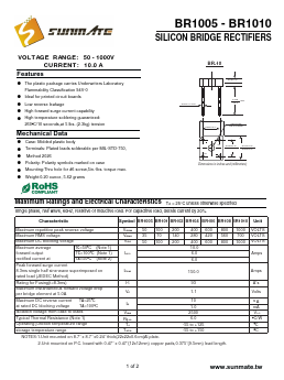 BR1005 Datasheet PDF SUNMATE electronic Co., LTD