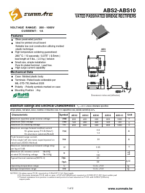 ABS4 Datasheet PDF SUNMATE electronic Co., LTD