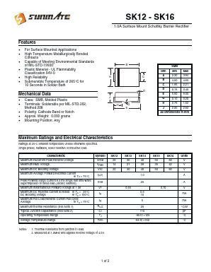 SK12 Datasheet PDF SUNMATE electronic Co., LTD