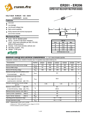 ER201 Datasheet PDF SUNMATE electronic Co., LTD