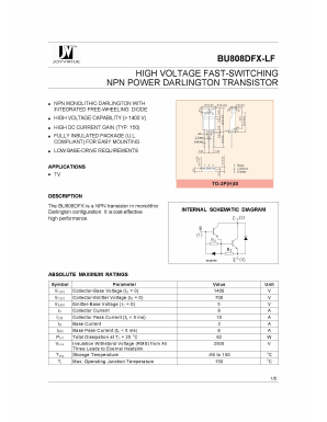 BU808DFX-LF Datasheet PDF Sunspirit Electronic Ltd