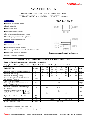 SS33A Datasheet PDF Suntan Capacitors