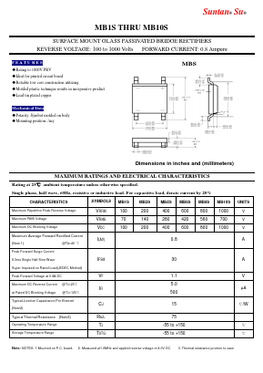 MB10S Datasheet PDF Suntan Capacitors