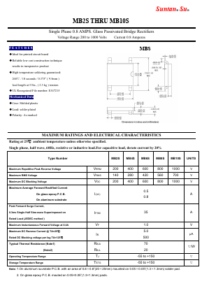 MB2S_ Datasheet PDF Suntan Capacitors
