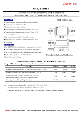 SMBJ180A Datasheet PDF Suntan Capacitors