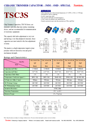 TSC3S Datasheet PDF Suntan Capacitors