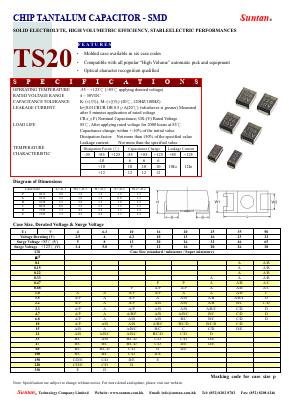 TS20 Datasheet PDF Suntan Capacitors