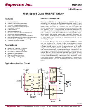 MD1812K6-G Datasheet PDF Supertex Inc