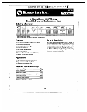 AP0140WG Datasheet PDF Supertex Inc