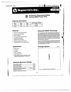 VN6035L Datasheet PDF Supertex Inc