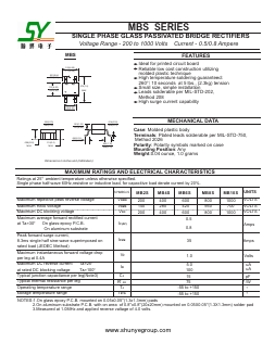 MB10S Datasheet PDF Changzhou Shunye Electronics Co.,Ltd.