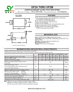 UF2G Datasheet PDF Changzhou Shunye Electronics Co.,Ltd.