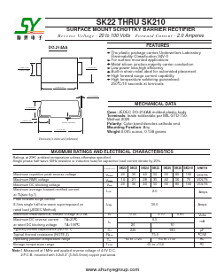 SK22 Datasheet PDF Changzhou Shunye Electronics Co.,Ltd.