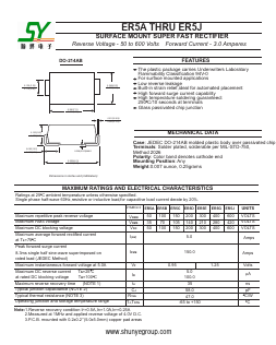 ER5G Datasheet PDF Changzhou Shunye Electronics Co.,Ltd.