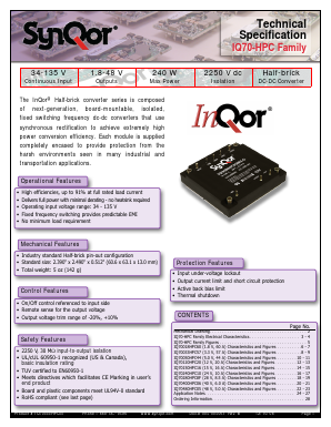 IQ70033HPC57NRS Datasheet PDF SynQor Worldwide Headquarters