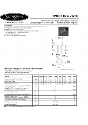 2W01 Datasheet PDF SynSemi, Inc.