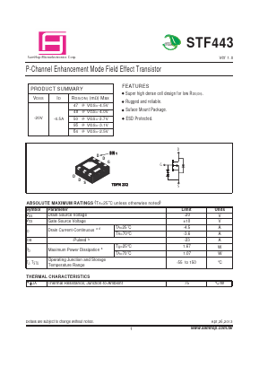 STF443 Datasheet PDF Samhop Mircroelectronics