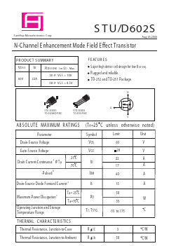 STU602S Datasheet PDF Samhop Mircroelectronics