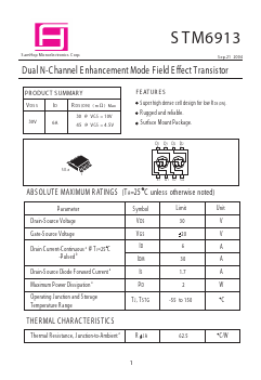 STM6913 Datasheet PDF Samhop Mircroelectronics