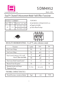 SDM4952 Datasheet PDF Samhop Mircroelectronics