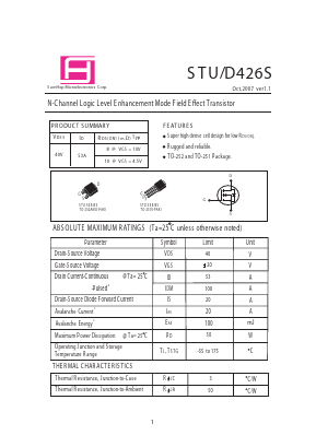 STD426S Datasheet PDF Samhop Mircroelectronics