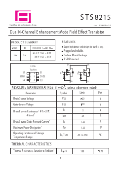 STS8215 Datasheet PDF Samhop Mircroelectronics