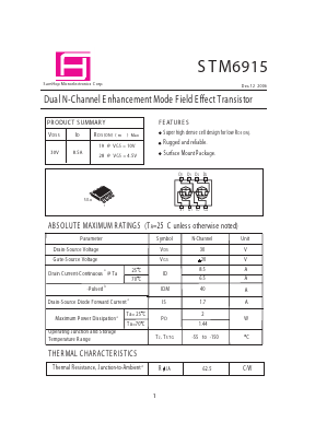 STM6915 Datasheet PDF Samhop Mircroelectronics