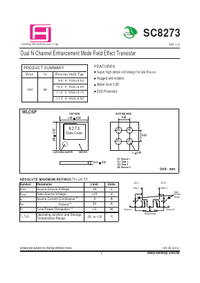SC8273 Datasheet PDF Samhop Mircroelectronics