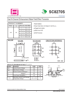 SC8270S Datasheet PDF Samhop Mircroelectronics