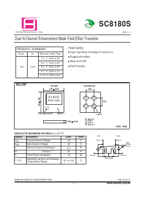 SC8180S Datasheet PDF Samhop Mircroelectronics