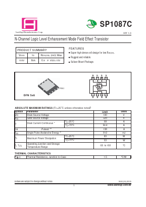 SP1087C Datasheet PDF Samhop Mircroelectronics