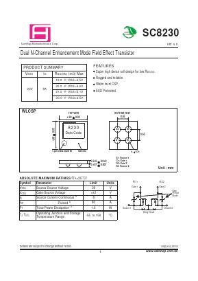 SC8230 Datasheet PDF Samhop Mircroelectronics