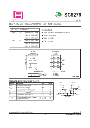 SC8276 Datasheet PDF Samhop Mircroelectronics