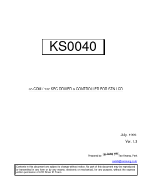 KS0040 Datasheet PDF Samsung