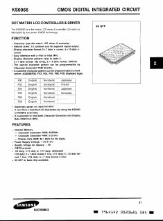 KS0066F05 Datasheet PDF Samsung