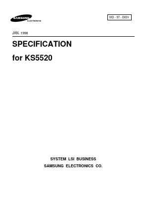 KS5520-01 Datasheet PDF Samsung