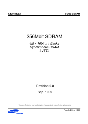 K4S561632A-TC/L80 Datasheet PDF Samsung