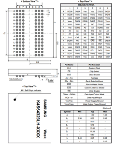 K4S64323LH-HE60 Datasheet PDF Samsung