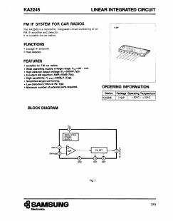 KA2245 Datasheet PDF Samsung